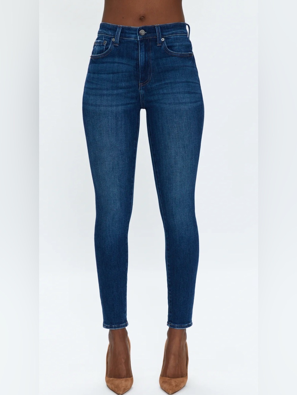 Pistola Skinny Jeans — Dark Wash, Size 27
